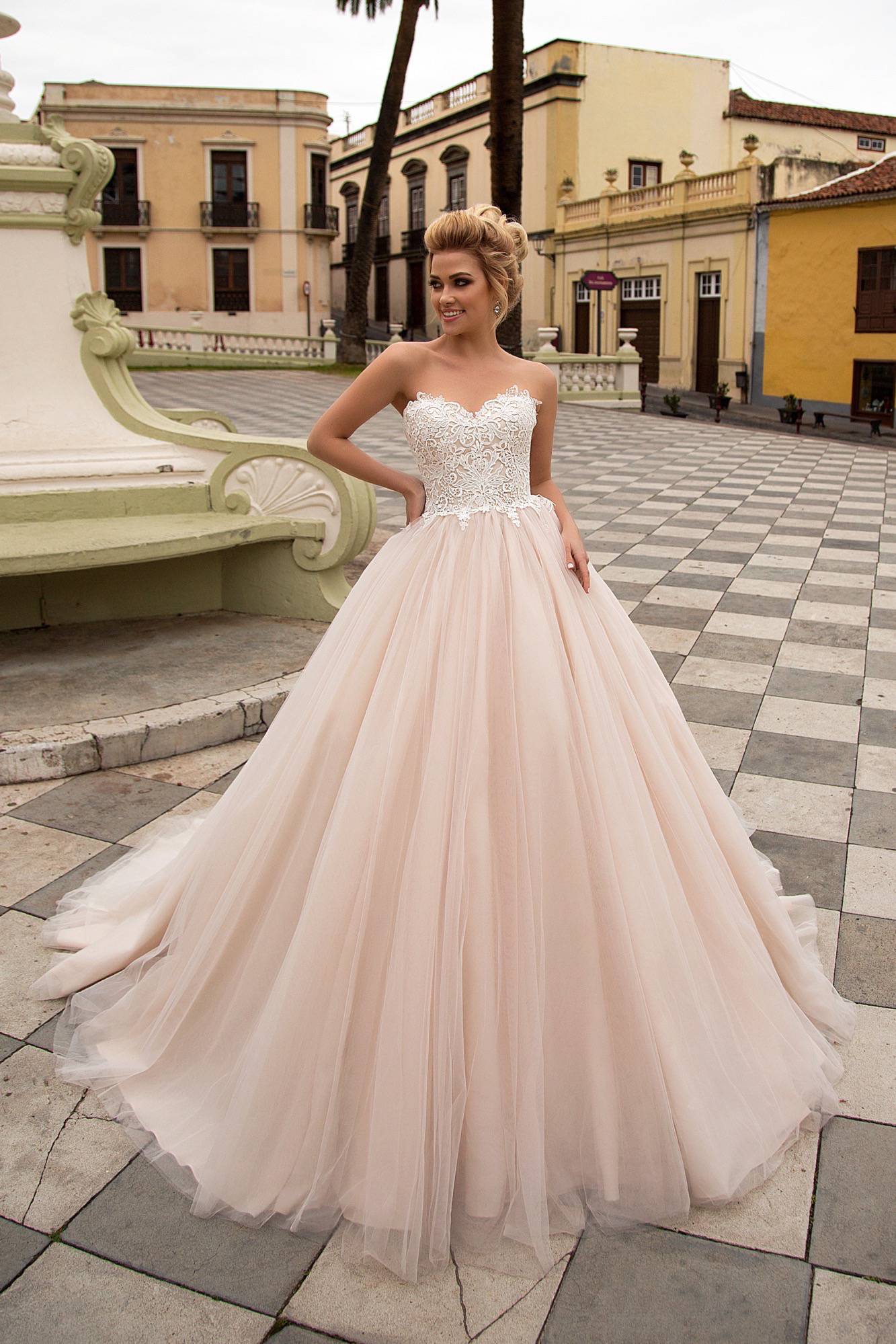 3110 - Ana Koi Bridal | Wedding dresses blush, Fit and 