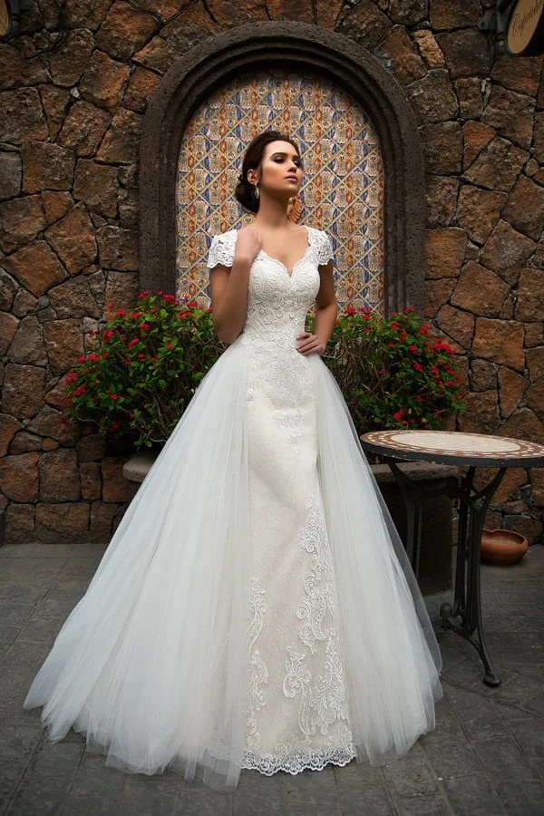 Sierra 16512 wedding dress by Nora Naviano. Shop online & schedule a fitting at Ana Koi Bridal
