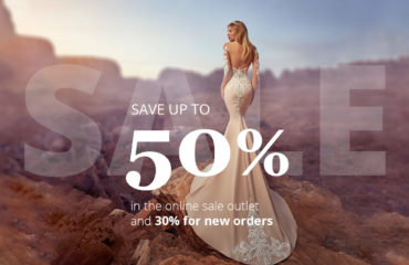 Discounts up to 50 percent on bridal and evening dress