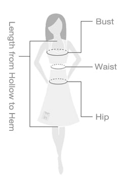 hollow to hem measurements