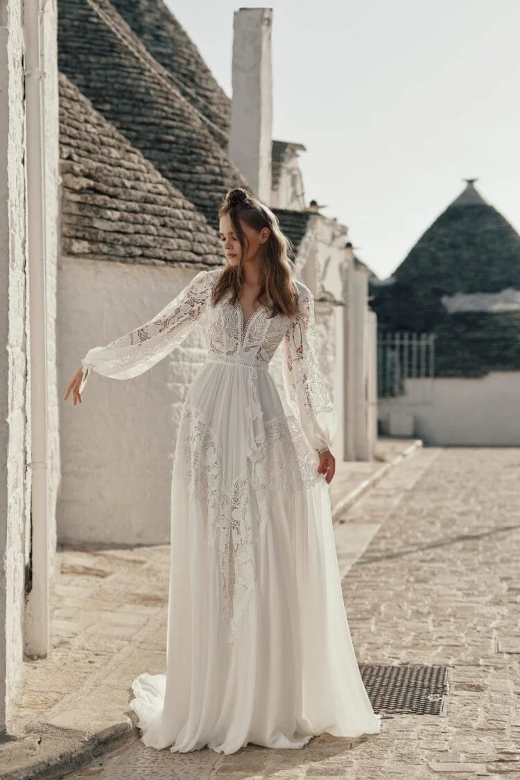 bohemian free spirit wedding dresses Ariamo Boho Wedding Dresses - Bohemian Lace & Macrame