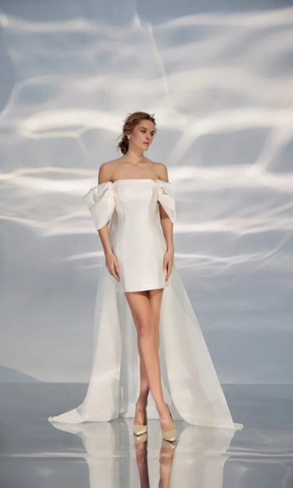 short wedding dresses miami Lena Lace Short Wedding Dress