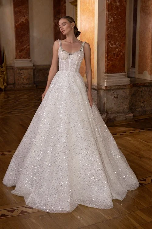 white christmas dresses Chelsea Simple Satin Wedding Dress main image 1